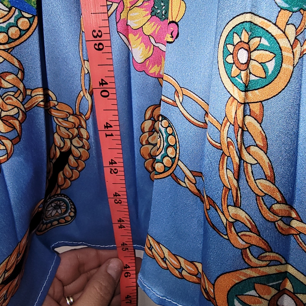 Dalia Macphee Floral Long Sleeve Dress - Blue - Picture 8 of 16